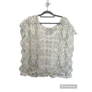 POL cream‎ lacy Top size S/M